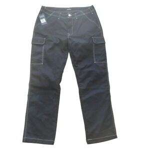True Religion Mens Cargo SN Pant HS Jet Black Contrast Stitch Size 36 700820 NEW
